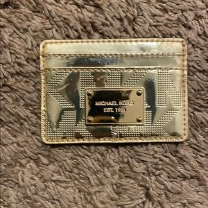 Michael Kors Metallic Gold Card Holder